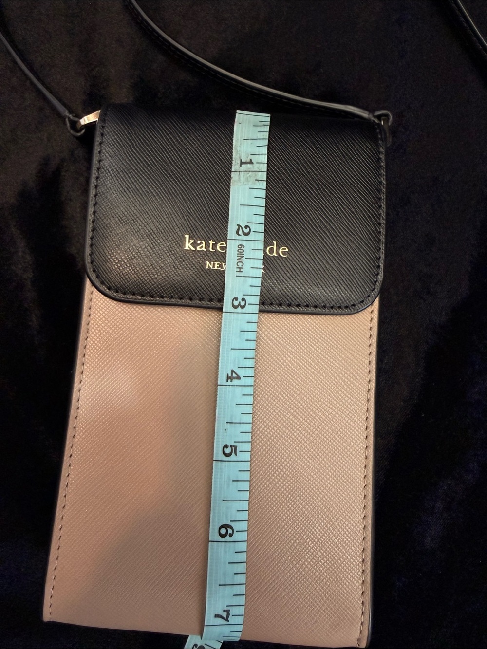 kate spade Black and beige Crossbody Phone Pouch - Picture 5 of 7